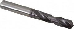 Guhring - 0.4528" 140° Spiral Flute Solid Carbide Screw Machine Drill Bit - FIREX Finish, Right Hand Cut, 55mm Flute Length, 102mm OAL, SU Point, Straight Shank - Americas Industrial Supply
