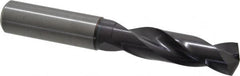 Guhring - 0.5906" 140° Spiral Flute Solid Carbide Screw Machine Drill Bit - FIREX Finish, Right Hand Cut, 65mm Flute Length, 115mm OAL, SU Point, Straight Shank - Americas Industrial Supply