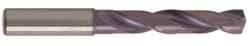 Guhring - 3.2mm 140° Solid Carbide Jobber Drill - FIREX Finish, Right Hand Cut, Spiral Flute, Straight Shank, 66mm OAL, SU Point - Americas Industrial Supply