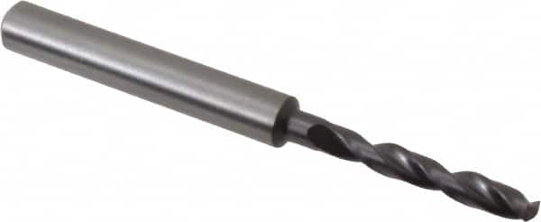 Guhring - 3.7mm 140° Solid Carbide Jobber Drill - FIREX Finish, Right Hand Cut, Spiral Flute, Straight Shank, 66mm OAL, SU Point - Americas Industrial Supply