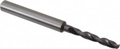Guhring - 3.7mm 140° Solid Carbide Jobber Drill - FIREX Finish, Right Hand Cut, Spiral Flute, Straight Shank, 66mm OAL, SU Point - Americas Industrial Supply