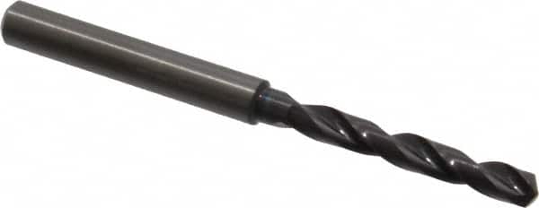 Guhring - 4.65mm 140° Solid Carbide Jobber Drill - FIREX Finish, Right Hand Cut, Spiral Flute, Straight Shank, 74.01mm OAL, SU Point - Americas Industrial Supply