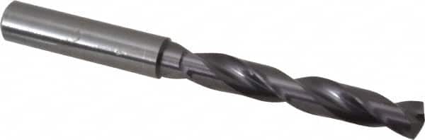 Guhring - 0.3465" 140° Solid Carbide Jobber Drill - FIREX Finish, Right Hand Cut, Spiral Flute, Straight Shank, 103mm OAL, SU Point - Americas Industrial Supply