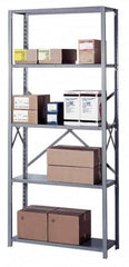 Lyon - 5 Shelf Starter Open Steel Shelving - 600 Lb Capacity, 36" Wide x 84" High x 12" Deep, Gray - Americas Industrial Supply