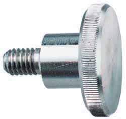 Morton Machine Works - 3/8-16 Knurled Shoulder Grade 303 Stainless Steel Thumb Screw - 1-3/4" OAL, 1-3/8" Head Diam x 5/16" Head Height - Americas Industrial Supply