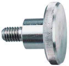 Morton Machine Works - 3/8-16 Knurled Shoulder Grade 303 Stainless Steel Thumb Screw - 1-3/4" OAL, 1-3/8" Head Diam x 5/16" Head Height - Americas Industrial Supply