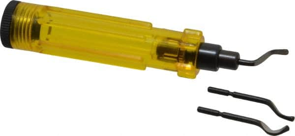 Shaviv - 4 Piece High Speed Steel Blade Hand Deburring Tool Set - E100, E200, E300 Blades, For Hole Edge, Straight Edge - Americas Industrial Supply