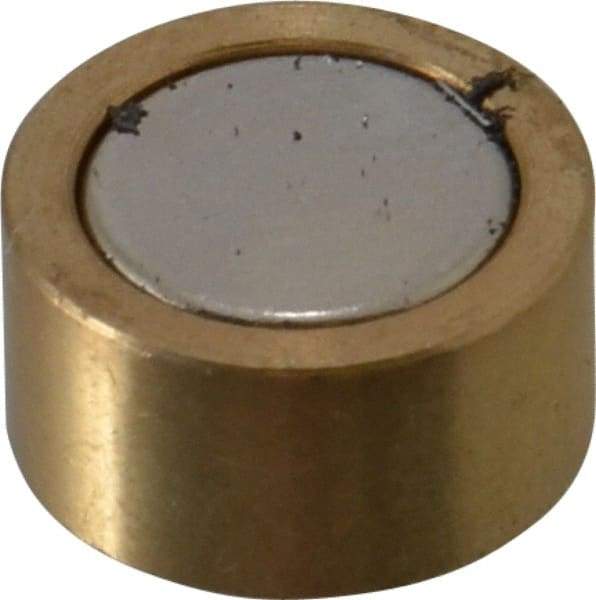 Mag-Mate - 1/2" Diam x 1/4" High, 2.13 Lb Average Pull Force, 4-1/4 Lb Max Pull Force, Neodymium Rare Earth Shielded Magnet - 0.062" Shielding Wall Thickness - Americas Industrial Supply