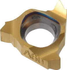 Carmex - 06IR Internal Right Hand 48-20 Partial Profile 60° Laydown Threading Insert - Grade BXC, TiN Coated Carbide - Americas Industrial Supply