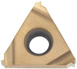 Hertel - 16ER External Right Hand 18 NPTF Laydown Threading Insert - Grade HG630TR, TiC/TiN Coated Carbide - Americas Industrial Supply