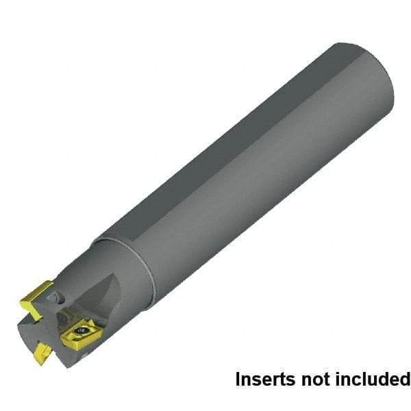 Kennametal - 1" Cut Diam, 1" Shank Diam, 8" OAL, Indexable Square Shoulder End Mill - Cylindrical Shank, 0° Lead Angle - Americas Industrial Supply