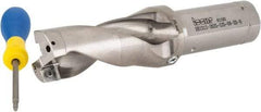 Iscar - 2.63" Max Drill Depth, 2xD, 1-5/16" Diam, Indexable Insert Drill - 2 Inserts, 1-1/4" Shank Diam, Straight Shank - Americas Industrial Supply