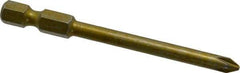 Wera - #1 Phillips Screwdriver Bit - 1/4" Hex Drive, 2-3/4" OAL - Americas Industrial Supply