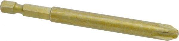 Wera - #3 Phillips Screwdriver Bit - 1/4" Hex Drive, 3-1/2" OAL - Americas Industrial Supply