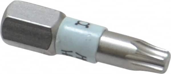 Wera - 1/4" Drive T20 Torx Screwdriver Bit - 1" OAL, Insert Bit - Americas Industrial Supply