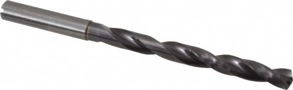 Guhring - 7.5mm, 140° Point, Solid Carbide Taper Length Drill Bit - TiAlN Finish, 76mm Flute Length, 116mm OAL, Series 5512 - Americas Industrial Supply