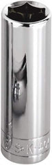 SK - 1/2", 3/8" Drive, Deep Hand Socket - 12 Points, Steel, Chrome Finish - Americas Industrial Supply