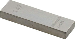 Mitutoyo - 0.147" Rectangular Steel Gage Block - Accuracy Grade AS-1, Includes Certificate of Inspection - Americas Industrial Supply