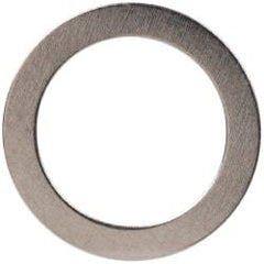 Made in USA - 0.01" Thick, 0.314" Inside x 7/16" OD, Shortening Shim - 1/4" Screw, Uncoated 300 Stainless Steel - Americas Industrial Supply