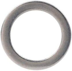 Made in USA - 0.016" Thick, 0.314" Inside x 7/16" OD, Shortening Shim - 1/4" Screw, Uncoated 300 Stainless Steel - Americas Industrial Supply