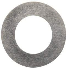 Made in USA - 0.1mm Thick, 8mm Inside x 14mm OD, Round Shim - 1/4" Screw, Uncoated 302/304 Stainless Steel - Americas Industrial Supply