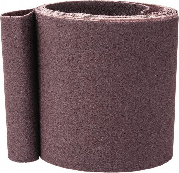 Norton - 4" Wide x 132" OAL, 120 Grit, Aluminum Oxide Abrasive Belt - Aluminum Oxide, Fine, Coated, X Weighted Cloth Backing, Series R228 - Americas Industrial Supply