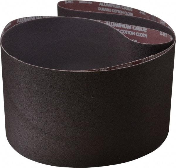Norton - 8" Wide x 107" OAL, 60 Grit, Aluminum Oxide Abrasive Belt - Aluminum Oxide, Medium, Coated, X Weighted Cloth Backing, Series R228 - Americas Industrial Supply