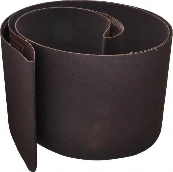 Norton - 8" Wide x 107" OAL, 100 Grit, Aluminum Oxide Abrasive Belt - Aluminum Oxide, Fine, Coated, X Weighted Cloth Backing, Series R228 - Americas Industrial Supply