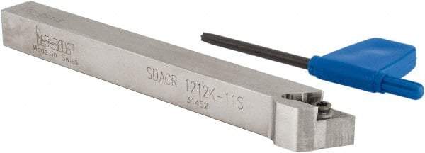 Iscar - SDAC, Right Hand Cut, 12mm Shank Height x 12mm Shank Width, Neutral Rake Indexable Turning Toolholder - 125mm OAL, DC..3 Insert Compatibility, Series Isoturn - Americas Industrial Supply