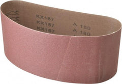 Tru-Maxx - 4" Wide x 24" OAL, 180 Grit, Aluminum Oxide Abrasive Belt - Aluminum Oxide, Very Fine, Coated - Americas Industrial Supply