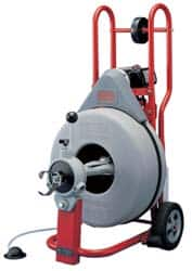 Ridgid - Electric Battery Drain Cleaning Machine - For 3" to 8" Pipe, 100' Cable, 200 Max RPM - Americas Industrial Supply