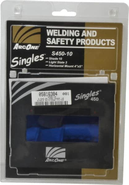 ArcOne - 5-1/4" Wide x 4-1/2" High, Lens Shade 10, Auto-Darkening Lens - 0.2" Thick, Green, Horizontal Mount - Americas Industrial Supply
