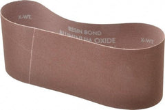 Norton - 4" Wide x 24" OAL, 120 Grit, Aluminum Oxide Abrasive Belt - Aluminum Oxide, Fine, Coated, X Weighted Cloth Backing, Series R228 - Americas Industrial Supply