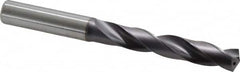Kennametal - 7/16" 140° Solid Carbide Jobber Drill - TiAlN Finish, Right Hand Cut, Spiral Flute, Straight Shank, 4.6457" OAL, Standard Point - Americas Industrial Supply