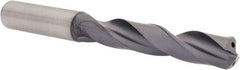 Kennametal - 33/64" 140° Solid Carbide Jobber Drill - TiAlN Finish, Right Hand Cut, Spiral Flute, Straight Shank, 4.8819" OAL, Standard Point - Americas Industrial Supply