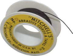 Made in USA - 0.03" Wide, 200 Grit Crocus Abrasive Cord - 50' Long, Very Fine Grade - Americas Industrial Supply
