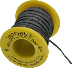 Made in USA - 3/32" Wide, 180 Grit Silicon Carbide Abrasive Tape - 50' Long, Very Fine Grade - Americas Industrial Supply