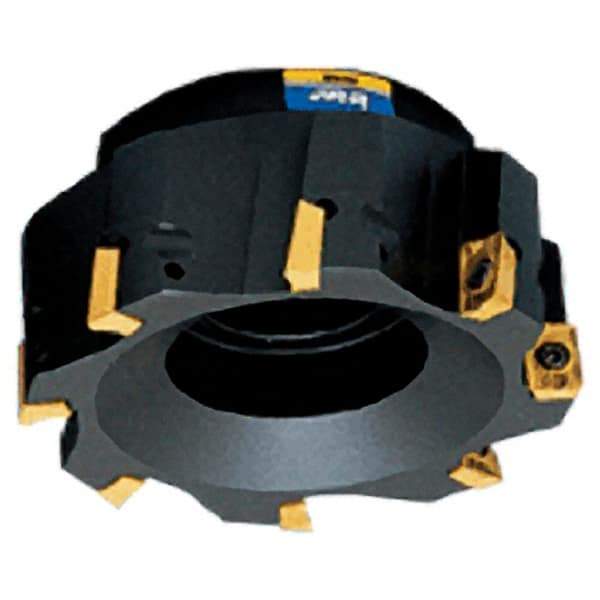 Iscar - 7 Inserts, 5" Cut Diam, 1-1/2" Arbor Diam, 0.56" Max Depth of Cut, Indexable Square-Shoulder Face Mill - 0/90° Lead Angle, 2.38" High, AD.. 150 Insert Compatibility, Series Heli2000 - Americas Industrial Supply