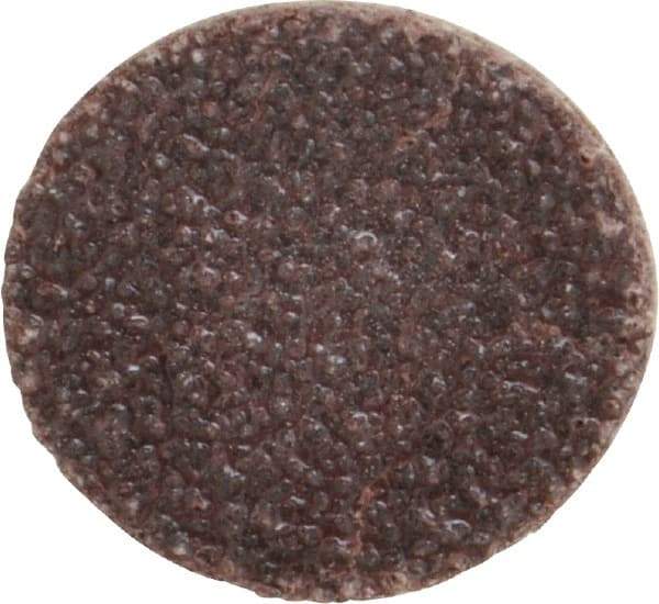 Made in USA - 3/4" Diam, 60 Grit Aluminum Oxide Adhesive PSA Disc - Medium Grade, Black & White, Cloth Backing, Flexible - Americas Industrial Supply