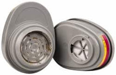 MSA - Yellow and Magenta P100 Cartridge - Series Advantage 200, Protects Against Acid Gas, Organic Vapor - Americas Industrial Supply