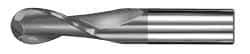 SGS - 3/4" Diam, 1-1/2" LOC, 2 Flute Solid Carbide Ball End Mill - AlTiN Finish, Single End, 4" OAL, 3/4" Shank Diam, Spiral Flute - Americas Industrial Supply