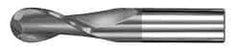 SGS - 3/4" Diam, 1-1/2" LOC, 2 Flute Solid Carbide Ball End Mill - AlTiN Finish, Single End, 4" OAL, 3/4" Shank Diam, Spiral Flute - Americas Industrial Supply
