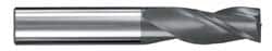 SGS - 11/16", 1-3/8" LOC, 3/4" Shank Diam, 4" OAL, 3 Flute, Solid Carbide Square End Mill - Americas Industrial Supply
