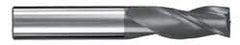 SGS - 11/16", 1-3/8" LOC, 3/4" Shank Diam, 4" OAL, 3 Flute, Solid Carbide Square End Mill - Americas Industrial Supply