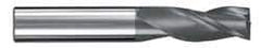 SGS - 7/8", 1-1/2" LOC, 7/8" Shank Diam, 4" OAL, 3 Flute, Solid Carbide Square End Mill - Single End, AlTiN Finish, Spiral Flute, 30° Helix, Centercutting, Right Hand Cut, Right Hand Flute, Series 5 - Americas Industrial Supply