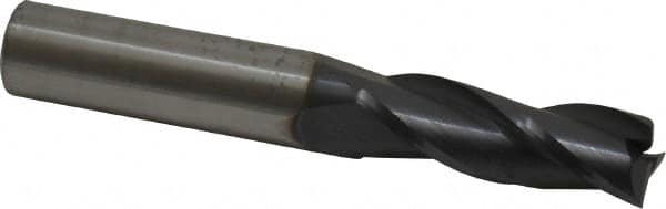 SGS - 23/64", 1" LOC, 3/8" Shank Diam, 2-1/2" OAL, 3 Flute, Solid Carbide Square End Mill - Single End, AlTiN Finish, Spiral Flute, 30° Helix, Centercutting, Right Hand Cut, Right Hand Flute, Series 5 - Americas Industrial Supply