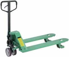 Wesco Industrial Products - 5,000 Lb Capacity, 7" Lift Side Roller Pallet Truck - 3.4" Min Lift Height, 48" Fork Length x 27" Fork Width, 27" Overall Width - Americas Industrial Supply