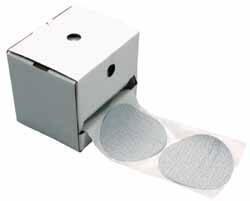 Norton - 3-1/2" Diam, 120 Grit Aluminum Oxide Adhesive PSA Disc - Medium Grade, Natural, B Weighted Backing, Flexible - Americas Industrial Supply