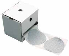 Norton - 3-1/2" Diam, 120 Grit Aluminum Oxide Adhesive PSA Disc - Medium Grade, Natural, B Weighted Backing, Flexible - Americas Industrial Supply