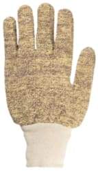 Honeywell - Size Universal (9), ANSI Cut Lvl 4, Cotton/Kevlar Cut Resistant Gloves - Kevlar Lining, Knit Wrist, Tan, Ambidextrous - Americas Industrial Supply